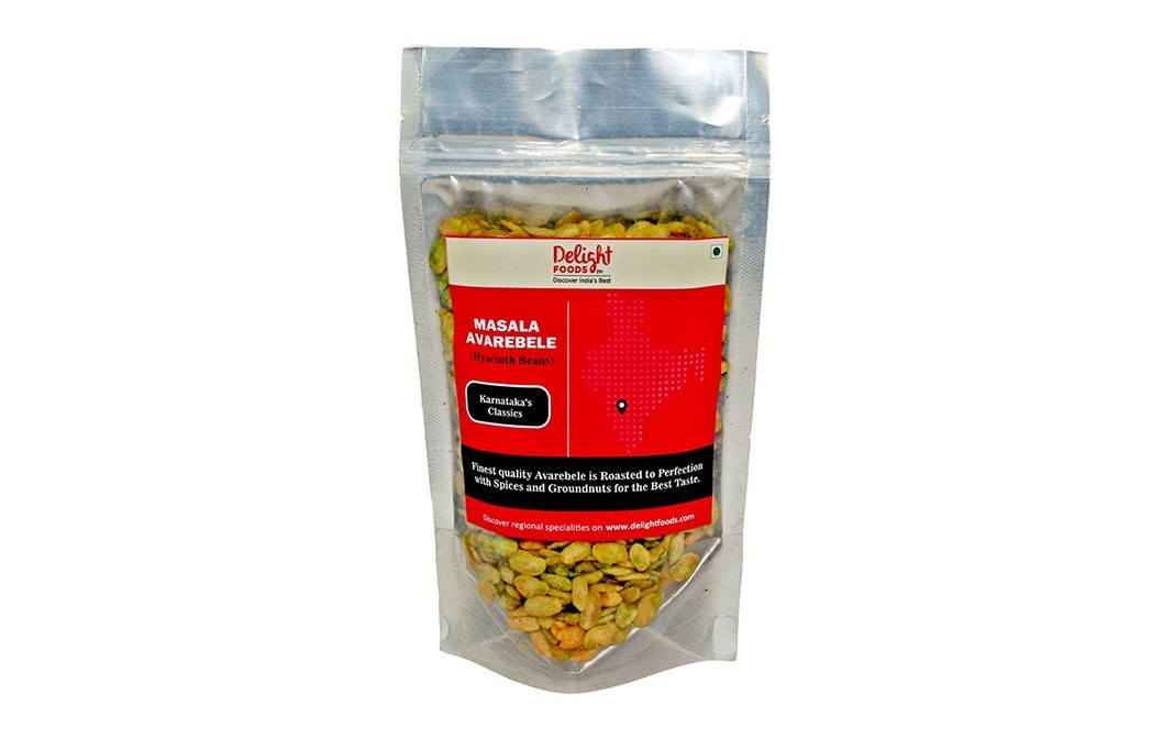 Delight Foods Masala Avarebele (Hyacinth Beans)    Shrink Pack  200 grams